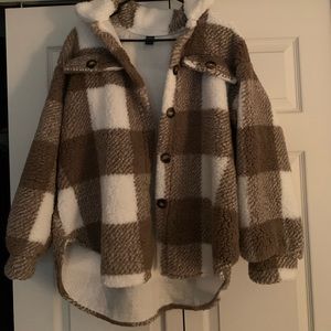 SHEIN fluffy flannel jacket